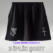 Cactus Jack (Look Mom ) Nakış işleme Şort Cactus Jack (Look Mom ) Nakış işleme Şort
