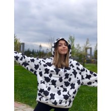 Hoodies İnek Desen